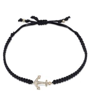 Diamond Anchor Parachute Cord Bracelet In (1/6 Ct. T.w.)