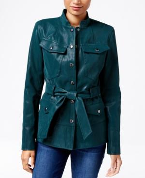 Guess Margrete Faux-leather Utility Jacket