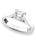 Diamond Ring, 14k White Gold Certified Diamond Engagement Ring (1 Ct. T.w.)