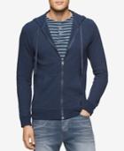 Calvin Klein Men's Jacquard Pique Full-zip Hoodie