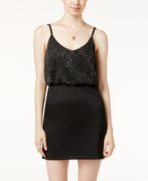 Teeze Me Juniors' Glitter Scuba Bodycon Dress
