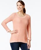 Style & Co. High-low Hem Knit Sweater, Only At Macy's