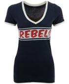 '47 Brand Women's Mississippi Rebels Flyball Ringer T-shirt