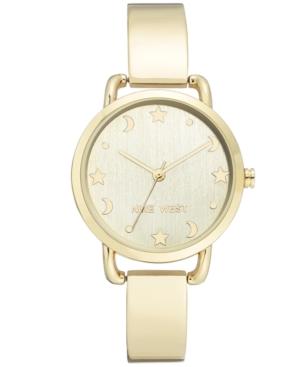 Nine West Women's Gold-tone Bangle Bracelet Watch 34mm