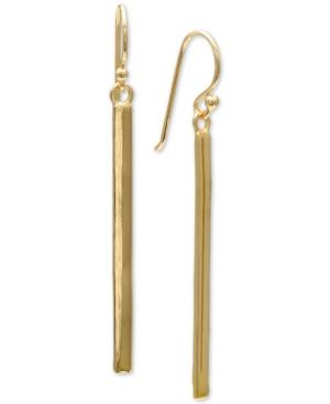 Giani Bernini Polished Bar Drop Earrings In 18k Gold-plated Sterling Silver, Created For Macy's