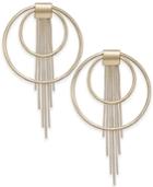 Thalia Sodi Gold-tone Circle Fringe Drop Earrings, Created For Macy's