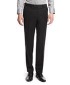 Bar Iii Black Solid Slim-fit Pants