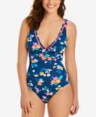 Vera Bradley Sea Tea Amanda Cutout-trim One-piece Swimsuit Women's Swimsuit