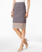 Charter Club Multi-print Pencil Skirt, Only At Macy's