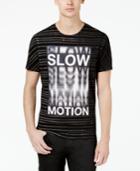 Guess Men's Slow Motion Stripe Graphic-print T-shirt