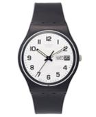 Swatch Watch, Unisex Swiss Once Again Black Plastic Strap 34mm Gb743