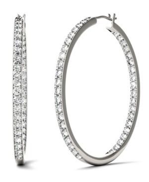 Moissanite Hoop Earrings (2-1/3 Ct. T.w. Diamond Equivalent) In 14k White Gold