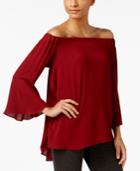 Ny Collection Off-the-shoulder Peasant Blouse