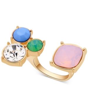 Guess Gold-tone Multi-stone Drama Ring