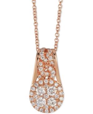 Le Vian Vanilla Diamond Braid Pendant Necklace (5/8 Ct. T.w.) In 14k Rose Gold