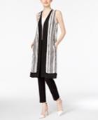 Chelsea And Theodore Striped Split-back Topper Vest