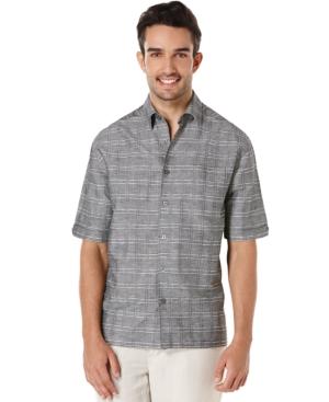 Cubavera Linen Tonal Plaid Dobby Shirt