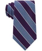 Club Room Men's Heather Stripe Silk Tie, Created For Macy's