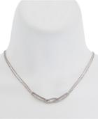 Giani Bernini Cubic Zirconia Baguette Collar Necklace In Sterling Silver, Created For Macy's