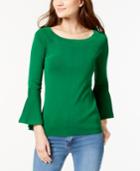 Anna Sui Loves I.n.c. Ruffled-sleeve Sweater, Created For Macy's