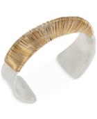 Robert Lee Morris Soho Two-tone Wire-wrapped Cuff Bracelet