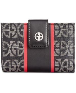 Giani Bernini Block Signature Stripe Frame Wallet, Created For Macy's