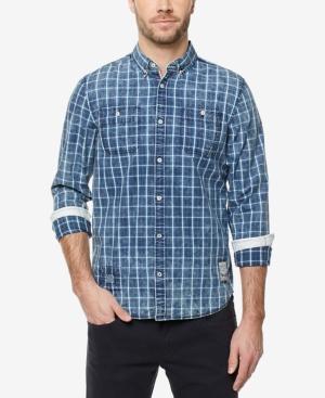 Buffalo David Bitton Men's Grid-pattern Button-down Shirt