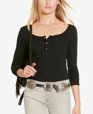 Polo Ralph Lauren Ribbed Scoop Neck Henley