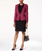 Tahari Asl Contrast Novelty Skirt Suit