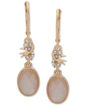 Lonna & Lilly Gold-tone Crystal & Stone Double Drop Earrings