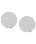 Kenneth Cole New York Earrings, Silver-tone Hammered Small Round Stud Earrings