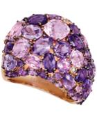 Le Vian Strawberry & Nude Amethyst (8-1/2 Ct. T.w.) & Diamond (1/8 Ct. T.w.) Statement Ring In 14k Rose Gold