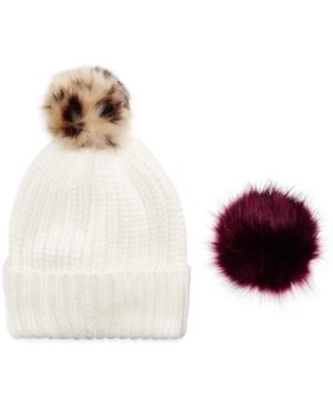 I.n.c. Interchangeable Pom-pom Beanie, Created For Macy's
