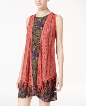 Self Esteem Juniors' 3-pc. Printed Dress, Vest & Necklace Set