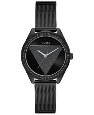 Guess Women's Black Stainless Steel Mesh Bracelet Watch 36.5mm