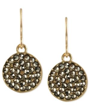 Kenneth Cole New York Earrings, Gold-tone Glass Crystal Circle Drop Earrings