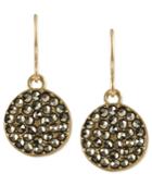 Kenneth Cole New York Earrings, Gold-tone Glass Crystal Circle Drop Earrings