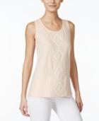 Style & Co. Petite Sleeveless Embellished Top, Only At Macy's