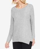 Two By Vince Camuto Asymmetrical Cable-knit Sweater