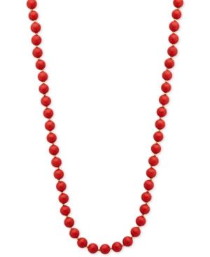 Anne Klein Red Beaded Long Necklace