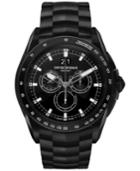 Emporio Armani Men's Swiss Chronograph Sport Black Ion-plated Stainless Steel Bracelet Watch 44mm Ars9105