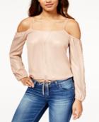 Guess Mika Tie-waist Cold-shoulder Top