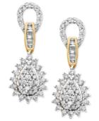 Diamond Earrings, 14k Gold Diamond Teardrop (1 Ct. T.w.)