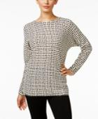Charter Club Cashmere Grid-print Sweater, Only At Macy's
