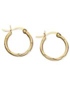 Giani Bernini 24k Gold Over Sterling Silver Diamond Cut Hoops, 1/2
