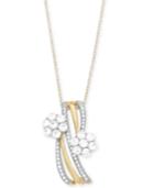 Diamond Cluster Pendant Necklace (3/4 Ct. T.w.) In 14k Gold