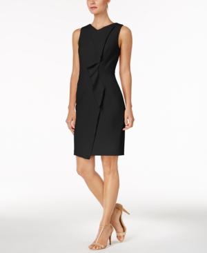 Calvin Klein Ruffled Scuba Crepe Dress