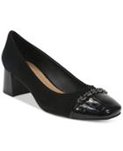 Tahari Monte Square-toe Block-heel Pumps Women's Shoes