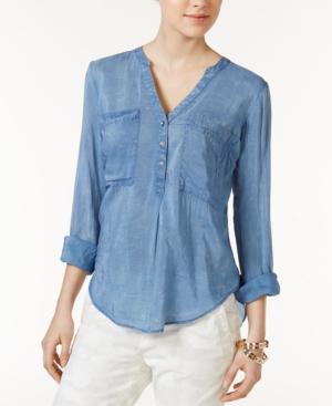 William Rast Selina Perfect Split-neck Shirt