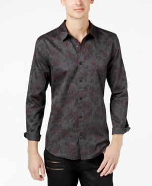 Guess Men's Cypress Floral-print Slim Fit Shirt